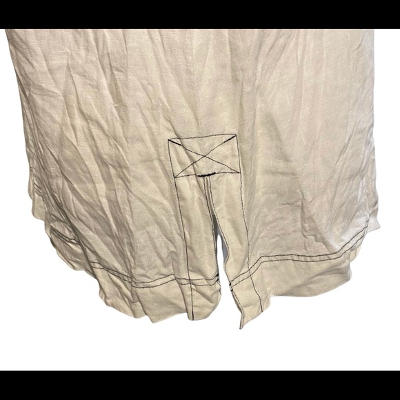 Lauren Ralph Lauren smock tunic white linen size Medium - Picture 6 of 7